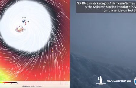 Науковці за допомогою безпілотника зняли відео зсередини урагану 4 категорії