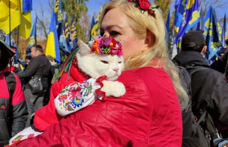 У Києві проходить марш до Дня захисників та захисниць України (ФОТО)