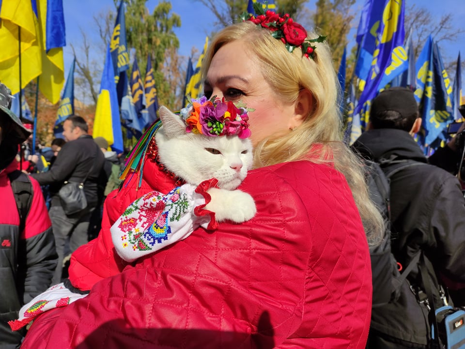 У Києві проходить марш до Дня захисників та захисниць України (ФОТО)