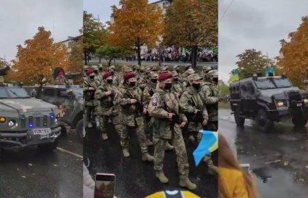 В Северодонецке проходит военный парад ко Дню защитников и защитниц Украины (видео)