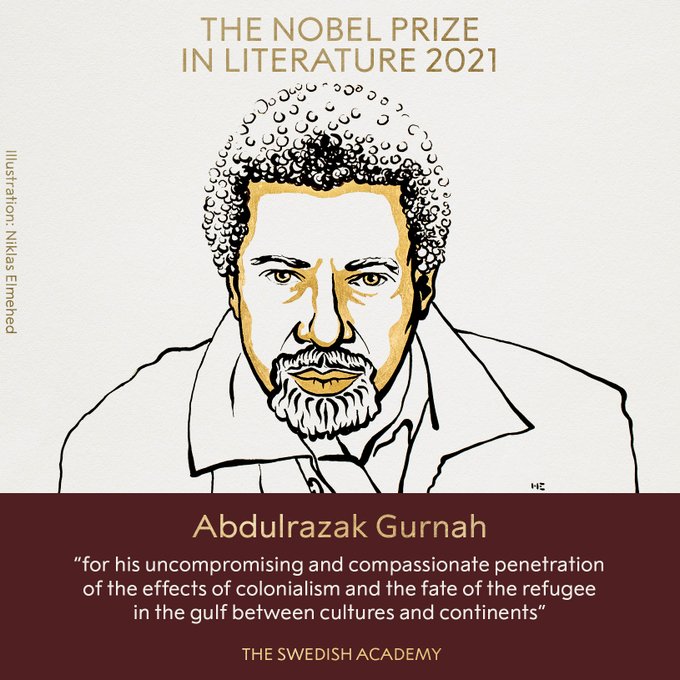 Нобелевскую премию по литературе получил танзанийский писатель Абдулразак Гурна