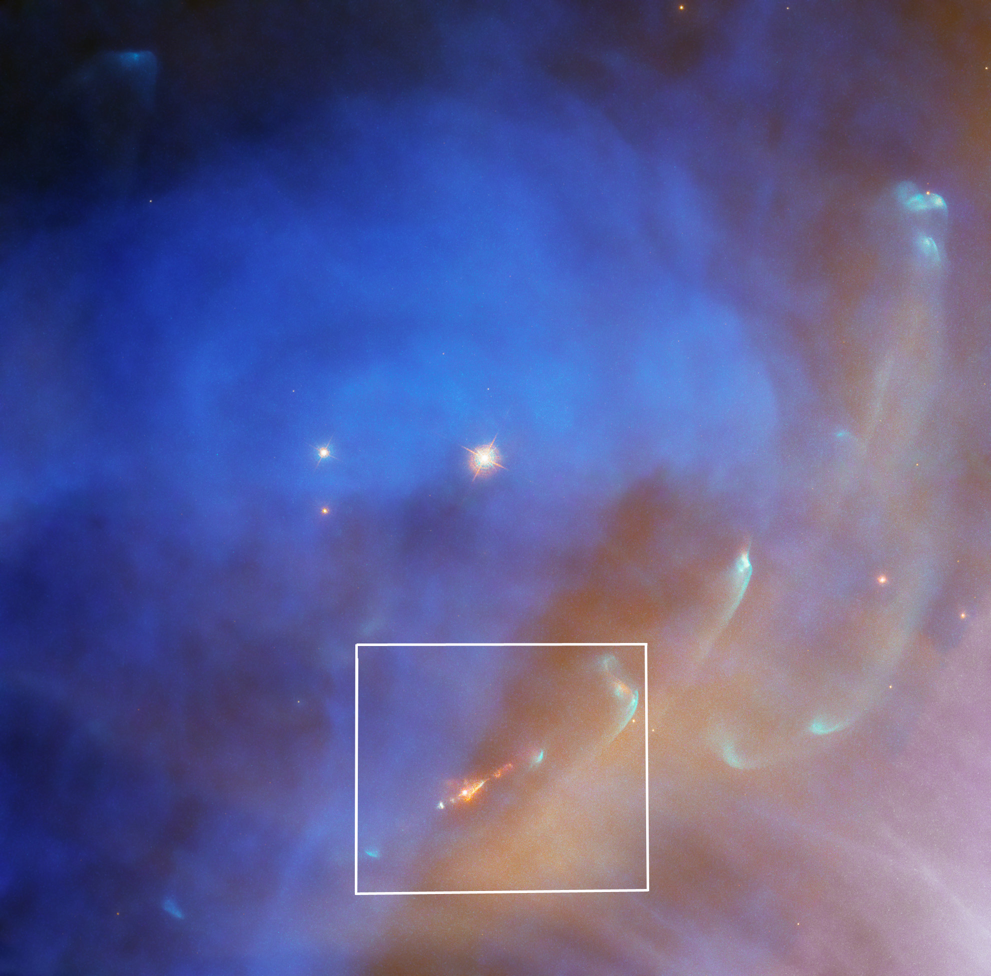 Телескоп Hubble сфотографував струмінь плазми новонародженої зірки