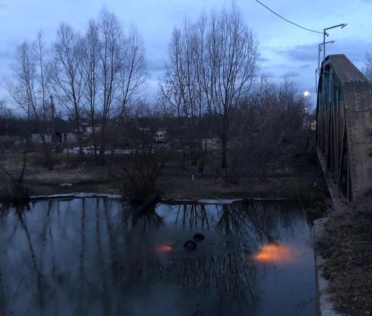 На Львовщине автомобиль слетел с моста в реку, водитель погиб (фото)
