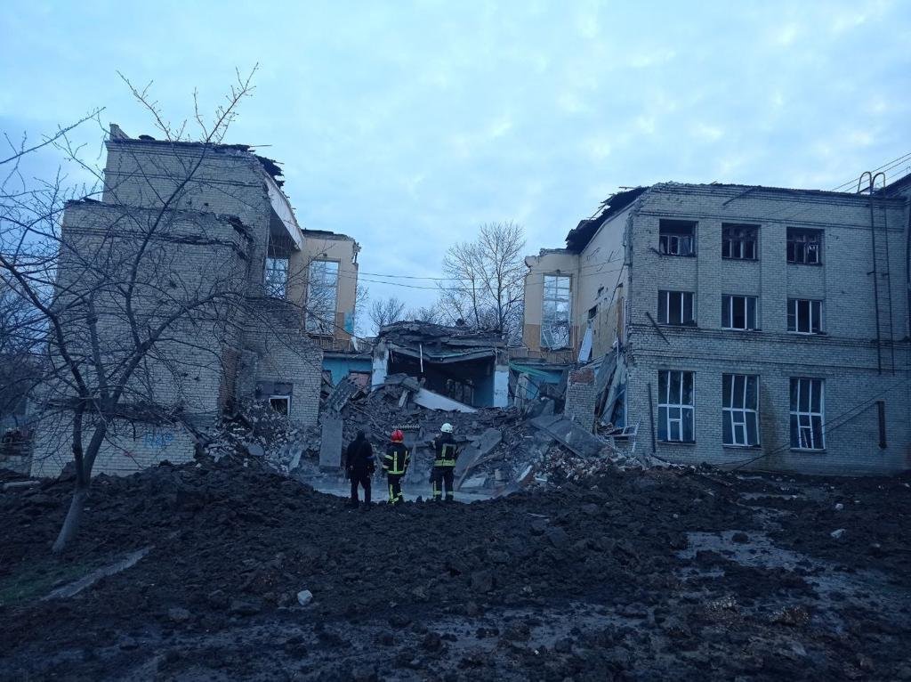 В Краматорске ракетным ударом россияне разрушили школу
