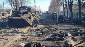 When the russian occupiers fled, the tanks drove over the dead bodies — the mayor of Irpin