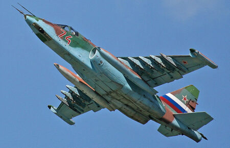 У росії розбився російський штурмовик Су-25