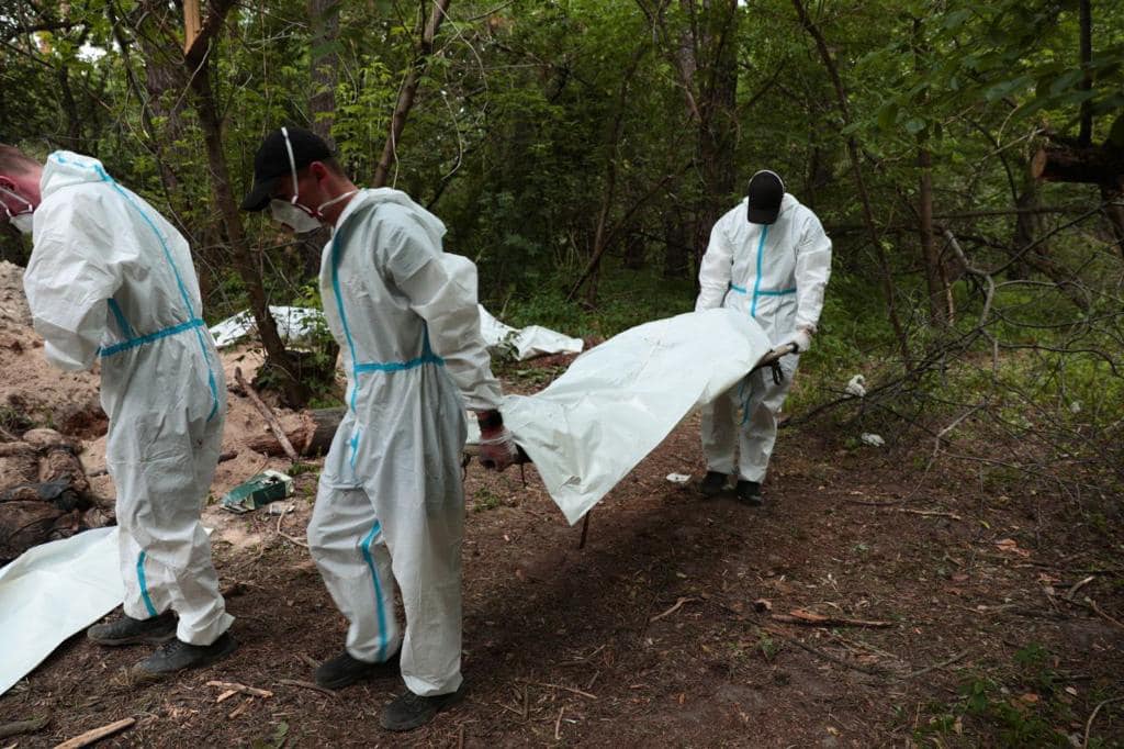 Another grave of civilians tortured by russian soldiers discovered in the Kyiv region, near Bucha