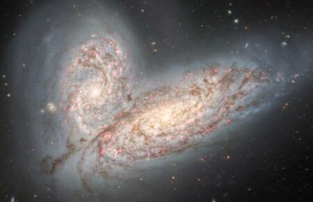 Телескоп Gemini North зробив знімок двох галактик, які зливаються одна в одну