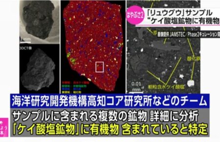 У зразках астероїда Рюгу виявили мінерал, який містить органічну речовину