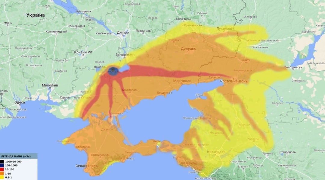 Если в ближайшие дни на ЗАЭС произойдет авария, радиоактивное облако будет двигаться в сторону России — «Энергоатом»