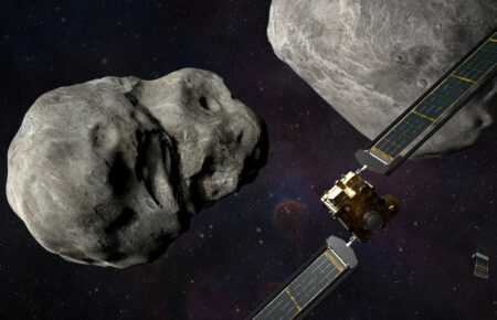 Космический аппарат NASA должен столкнуться с астероидом Диморфом в эту ночь