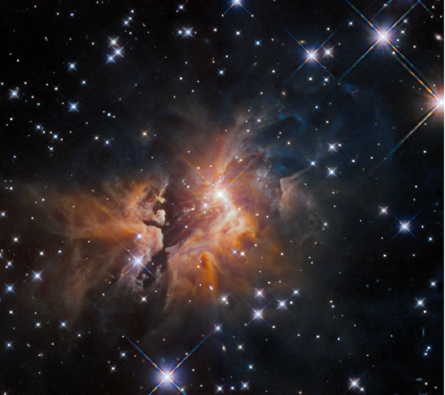 Телескоп Hubble сфотографировал молодую звезду в созвездии Тельца