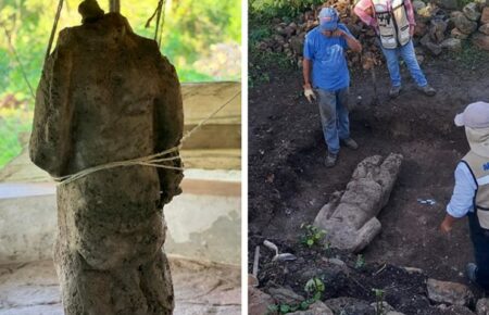 Археологи знайшли у Мексиці безголову статую, імовірно, військовополоненого майя