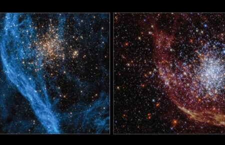 Космічний телескоп Hubble показав сузірʼя Золотої Риби в інфрачервоному та ультрафіолетовому діапазонах