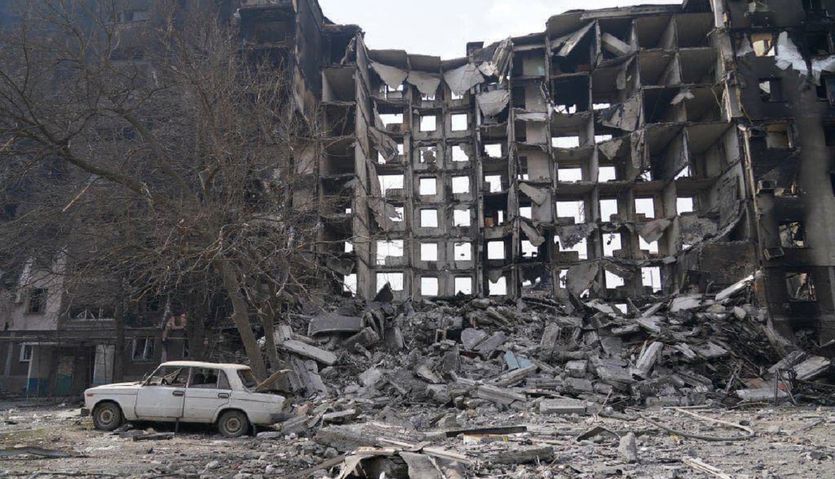 З’явилося відео зруйнованого росіянами Лівобережного району Маріуполя