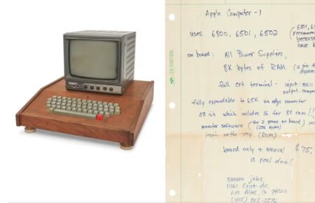 Рукопись Стива Джобса с рекламой первого компьютера Apple продали за $175 тысяч